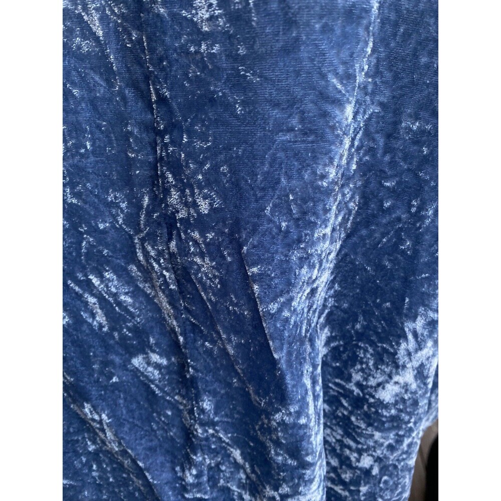 Pure Jill Oversized Sky Blue Crushed Velvet Boxy Lagenlook Top kimono Size L - Picture 14 of 14